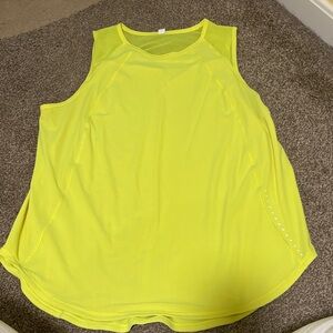 Lululemon Neon Yellow Sleeveless Tank